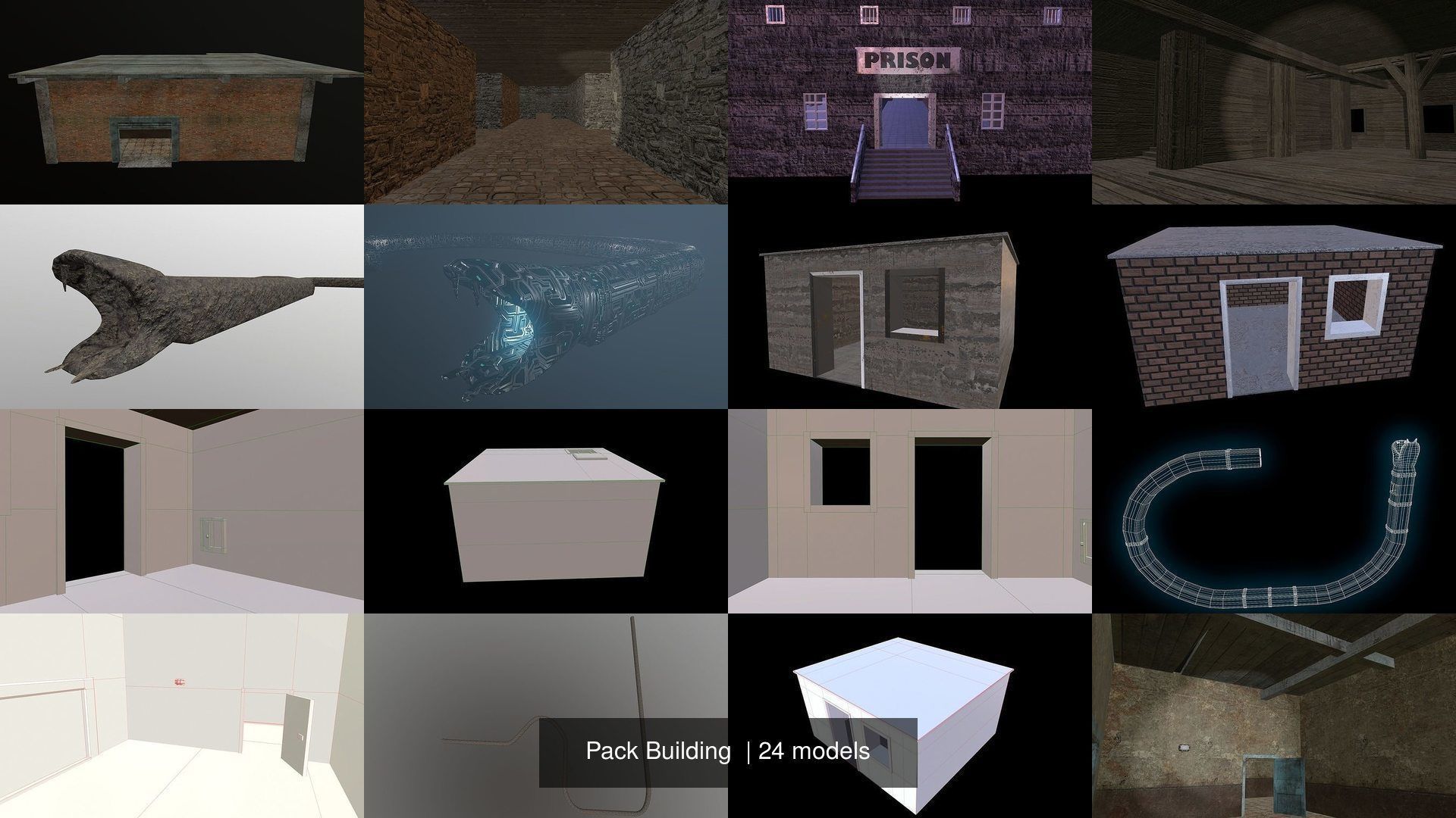 Pack Building  3D Model Collection_4