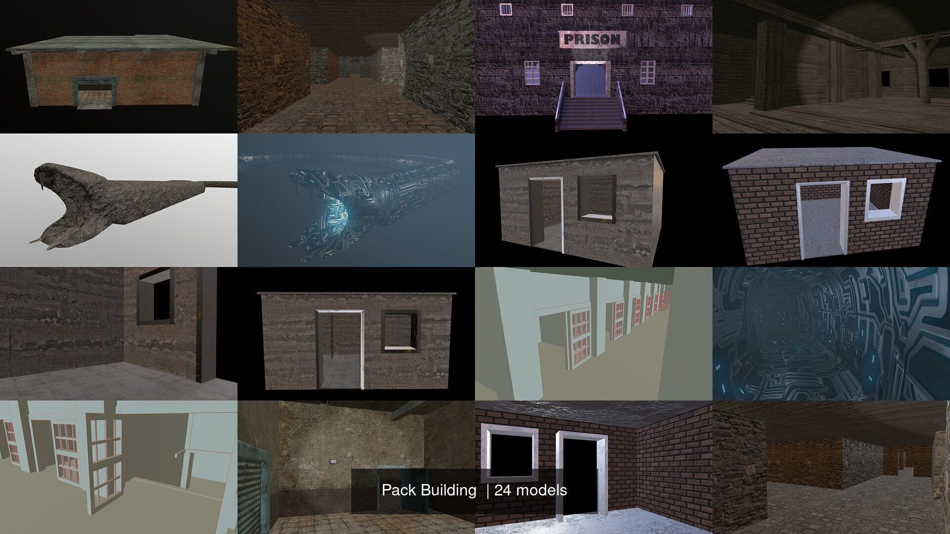 Pack Building  3D Model Collection_2