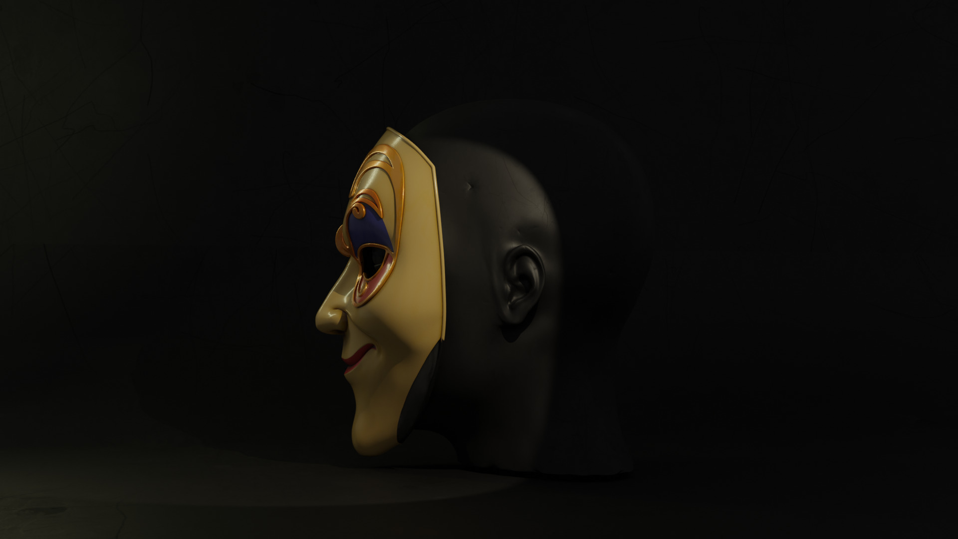 Doctor who Fireplace Mask Clockwork Droid 3D print model_3