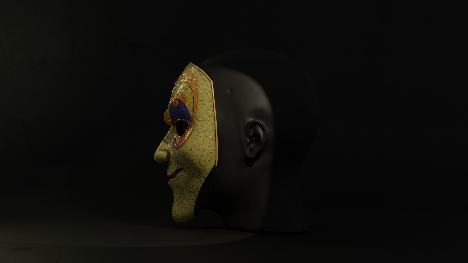 Doctor who Fireplace Mask Clockwork Droid 3D print model_2