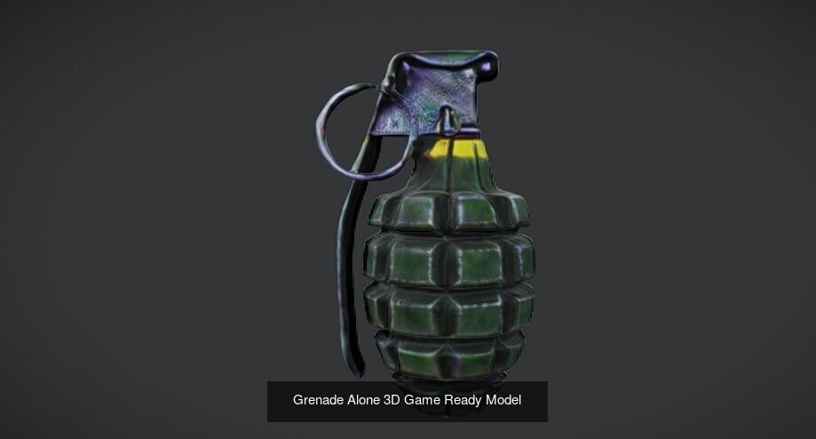 Realistic Grenade 3D Model - High-Poly Military Hand Grenade 3D Model Collection_6