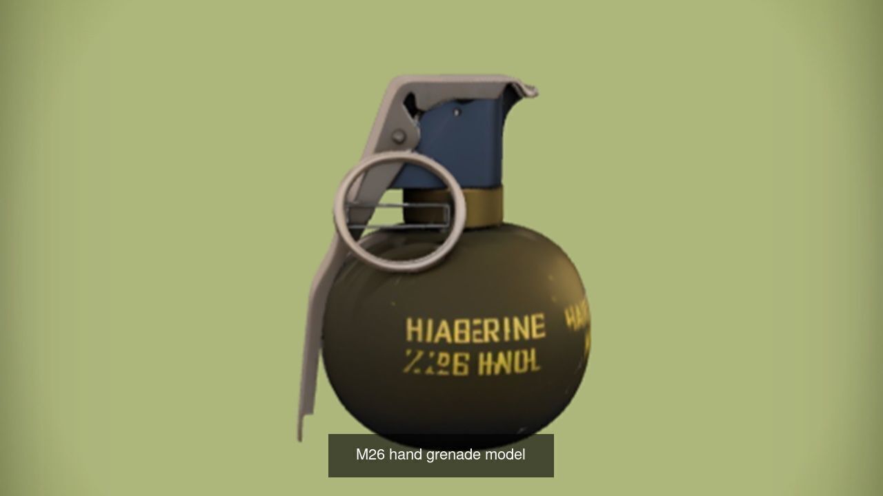 Realistic Grenade 3D Model - High-Poly Military Hand Grenade 3D Model Collection_10