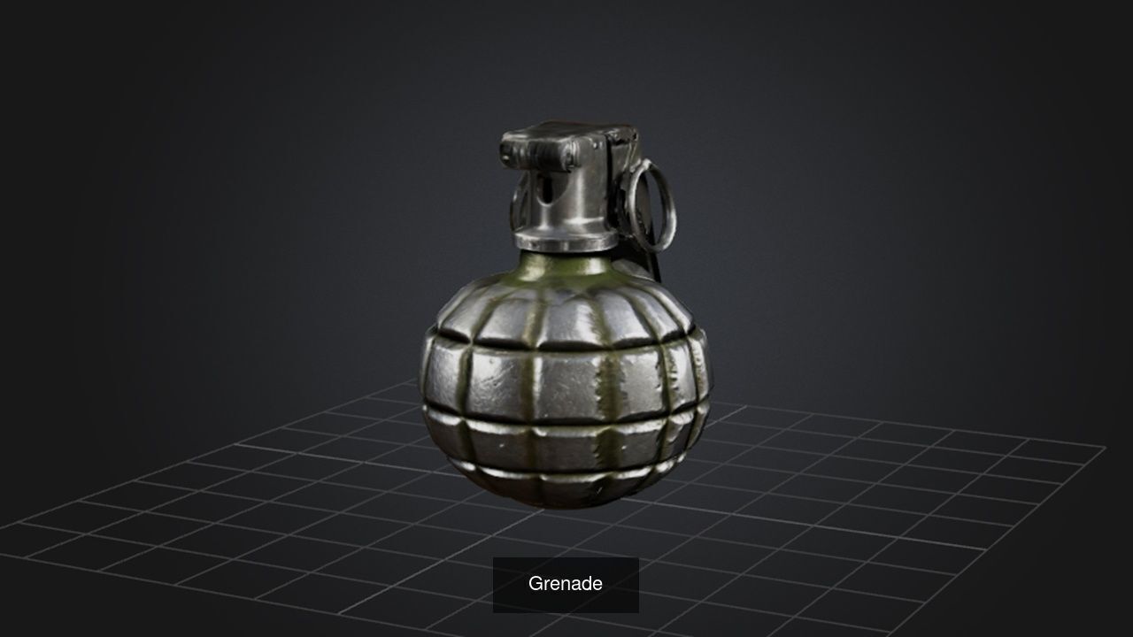 Realistic Grenade 3D Model - High-Poly Military Hand Grenade 3D Model Collection_7