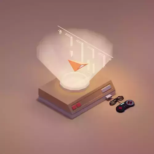 Animated hologram gaming consol