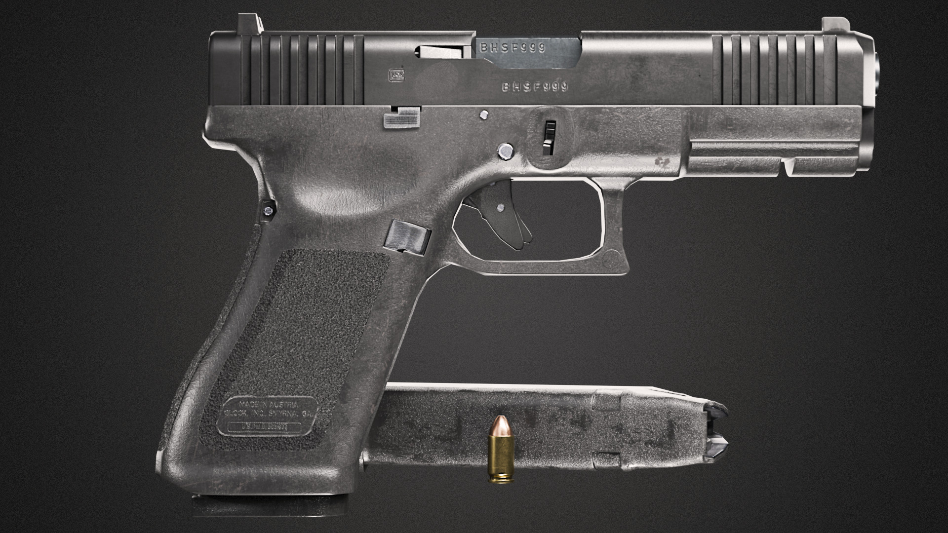 Glock 17 Gen 5 GameReady Low-poly 3D model_1