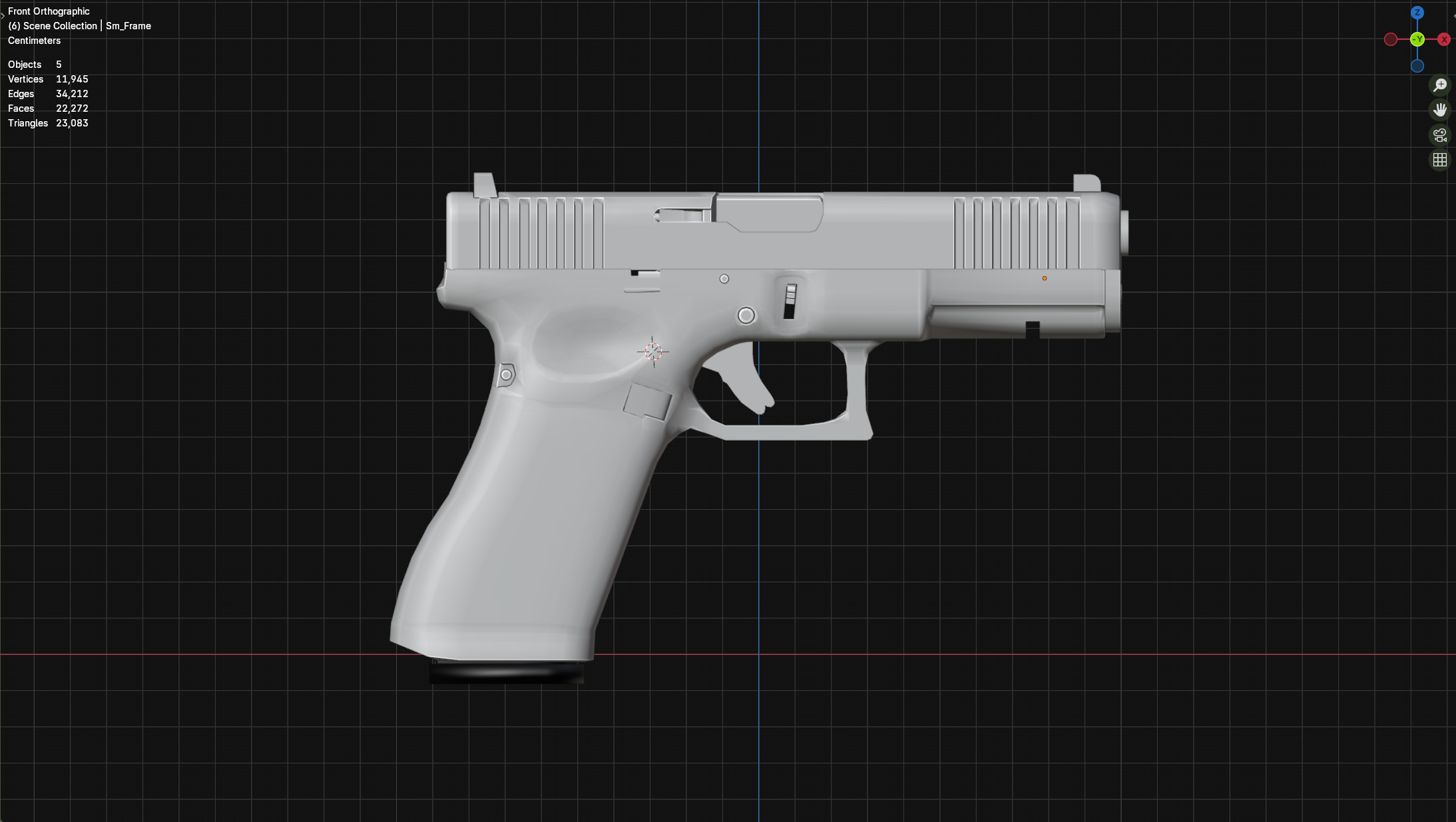 Glock 17 Gen 5 GameReady Low-poly 3D model_14