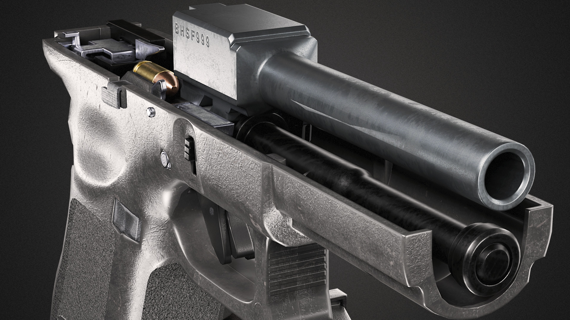 Glock 17 Gen 5 GameReady Low-poly 3D model_2