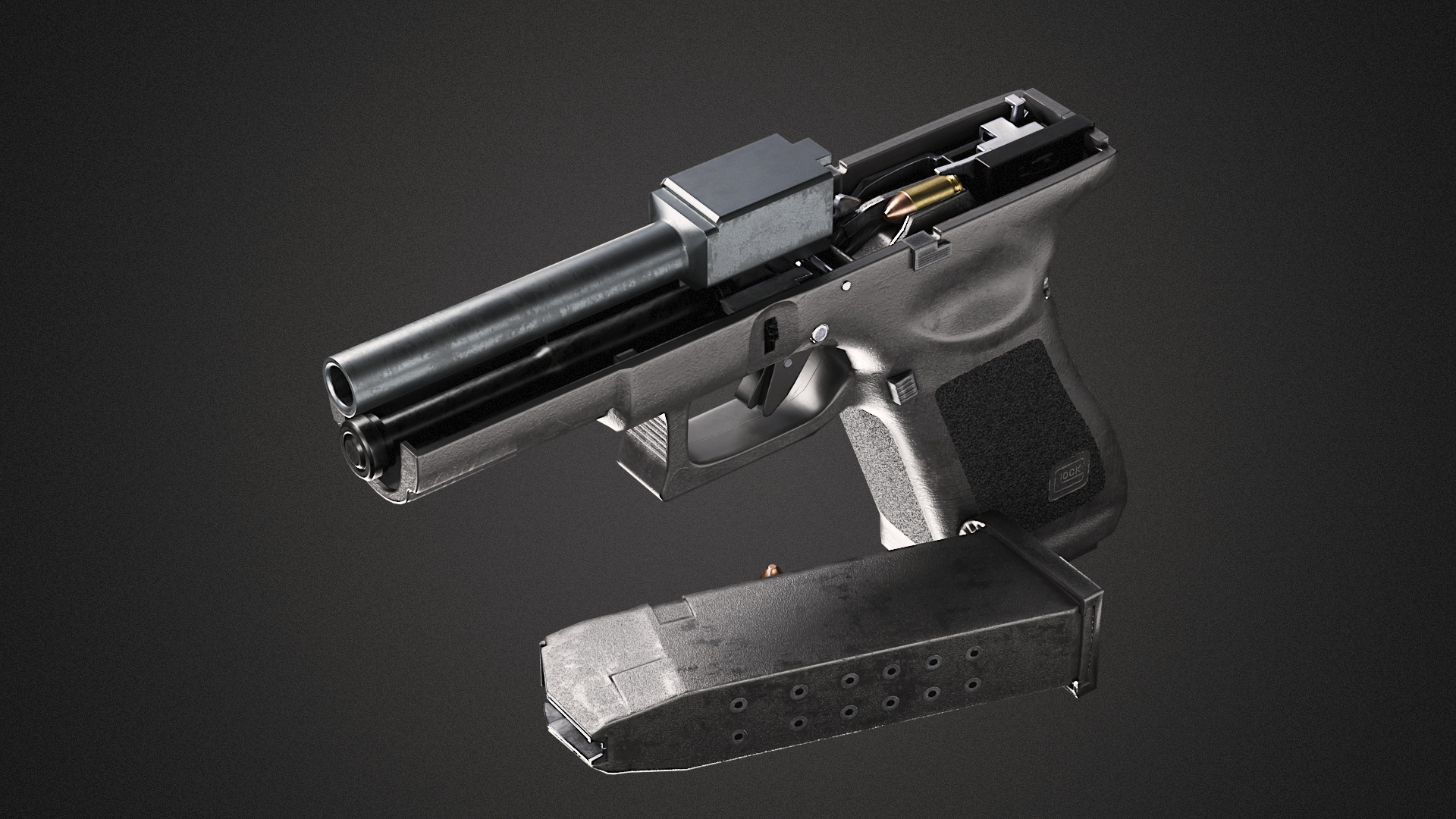 Glock 17 Gen 5 GameReady Low-poly 3D model_9