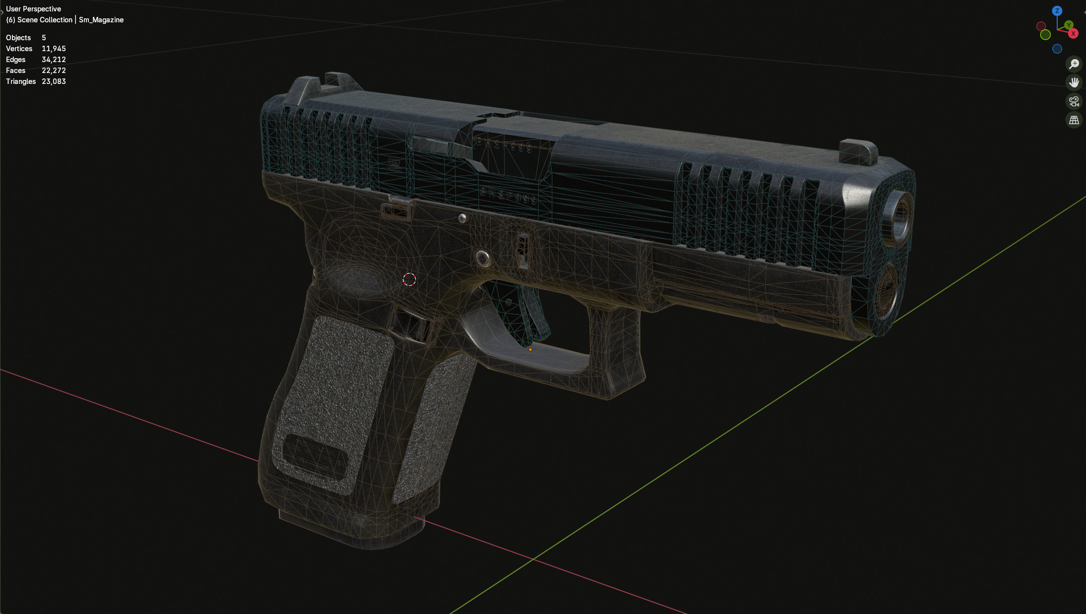 Glock 17 Gen 5 GameReady Low-poly 3D model_18