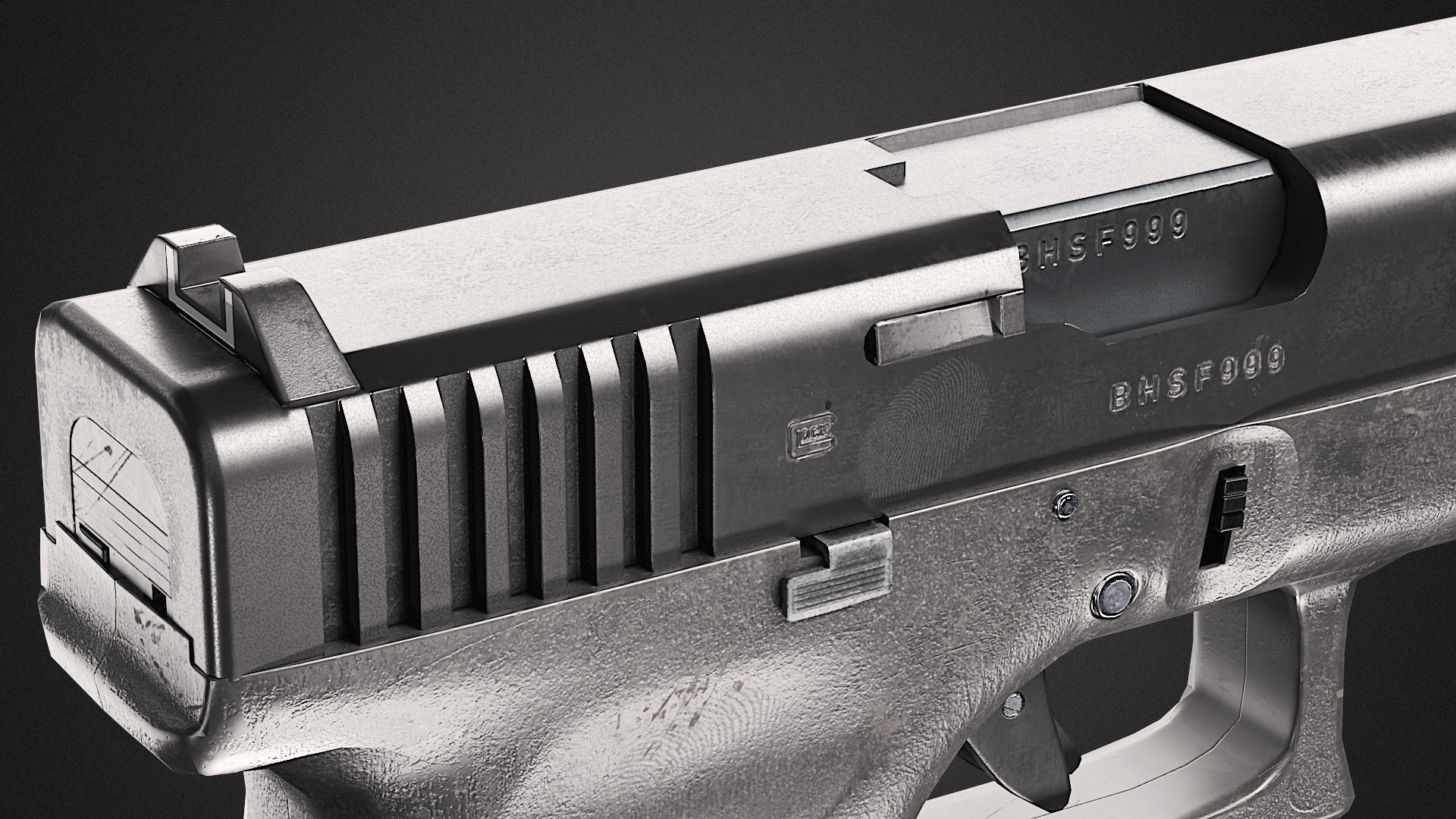 Glock 17 Gen 5 GameReady Low-poly 3D model_3