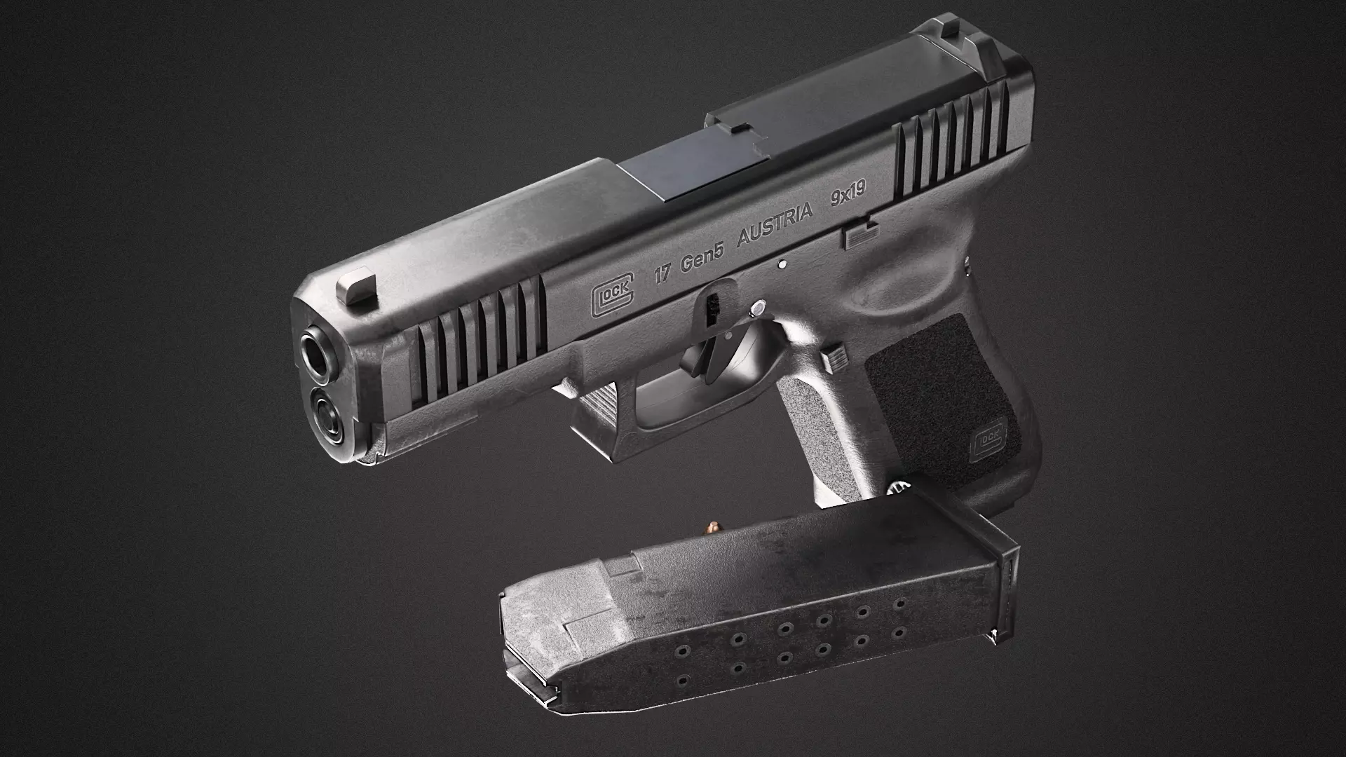Glock 17 Gen 5 GameReady Low-poly 3D model_0