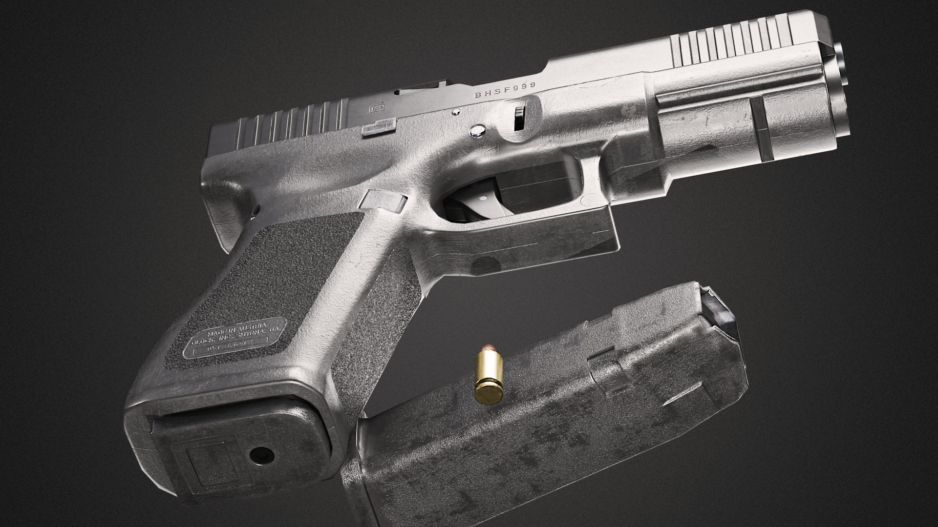 Glock 17 Gen 5 GameReady Low-poly 3D model_12