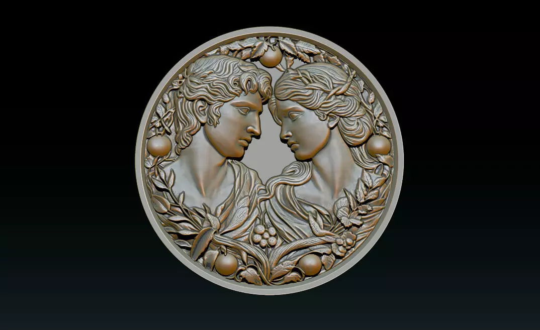 Eternal Love Relief Model 3D print model