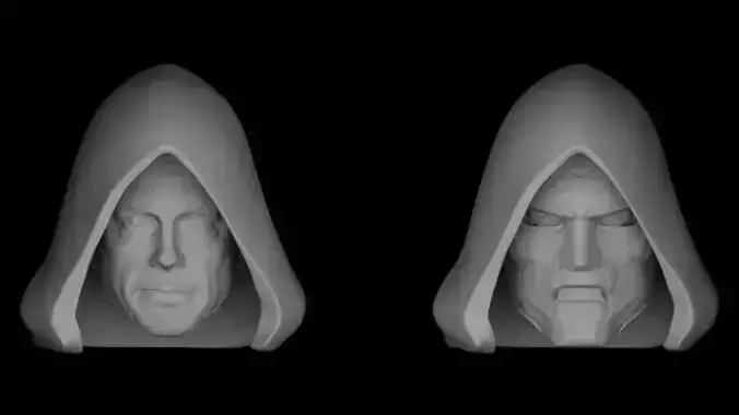 DR DOOM ROBERT DOWNEY JR HEAD SCULPT