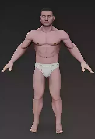 Realistic Male 3D Character Model 
