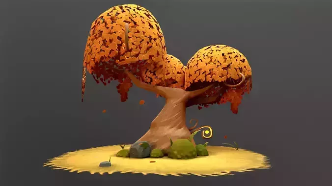 Stylized fantasy tree