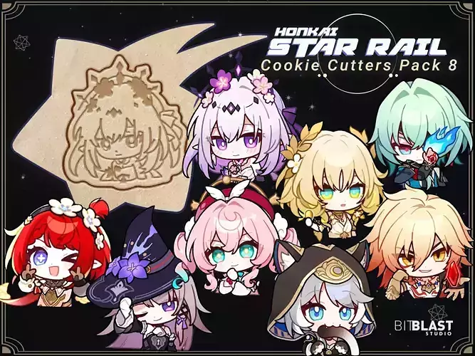 Honkai Star Rail Cookie Cutters Pack 8
