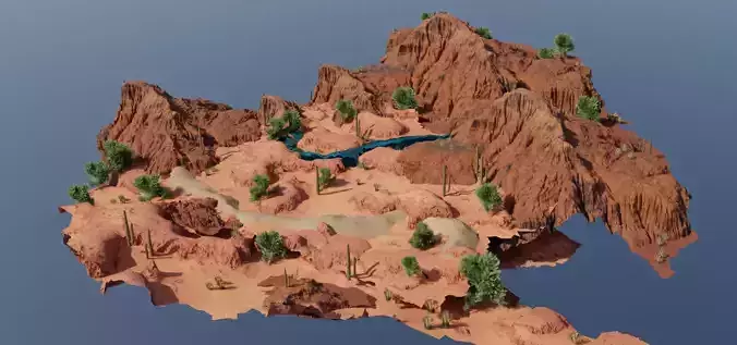 High-Resolution Australia Continent Terrain -  Real World Shape