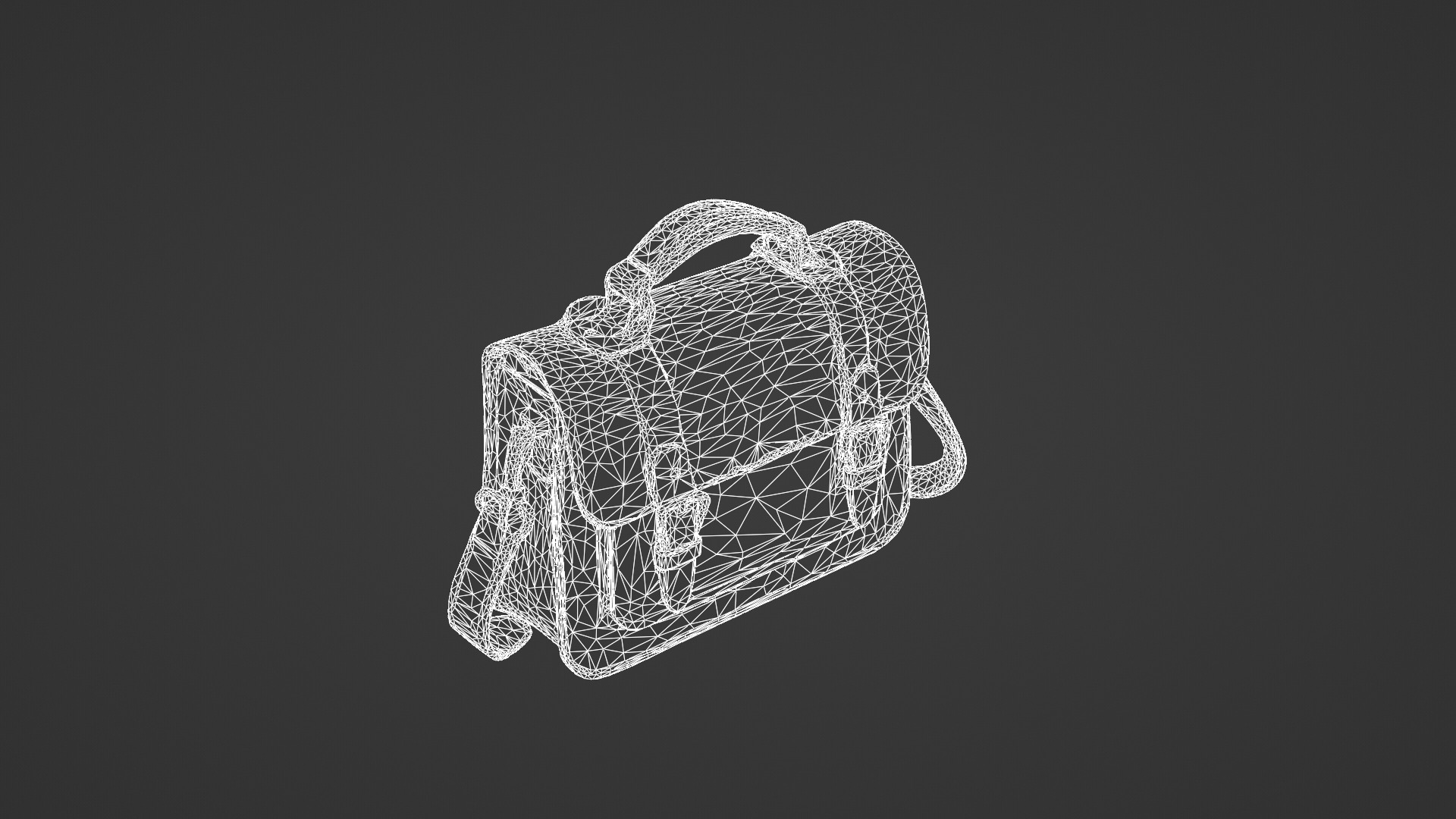 Classic Leather Satchel 3D Model 3D model_6