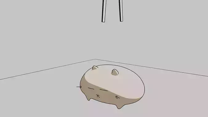 Animated Cute Cat 3D model