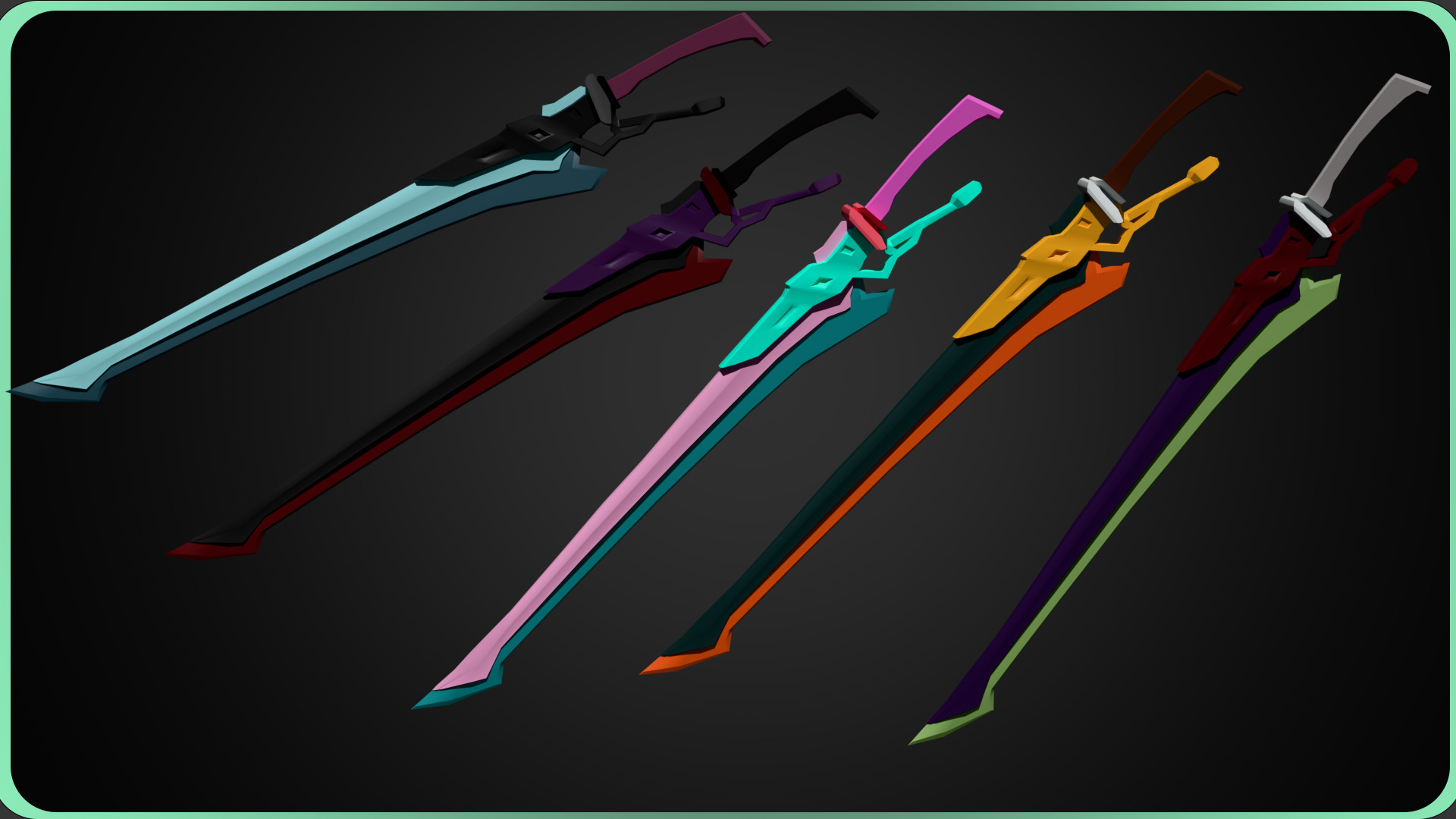 Low Poly Concept Sword - Murevani Low-poly 3D model_1