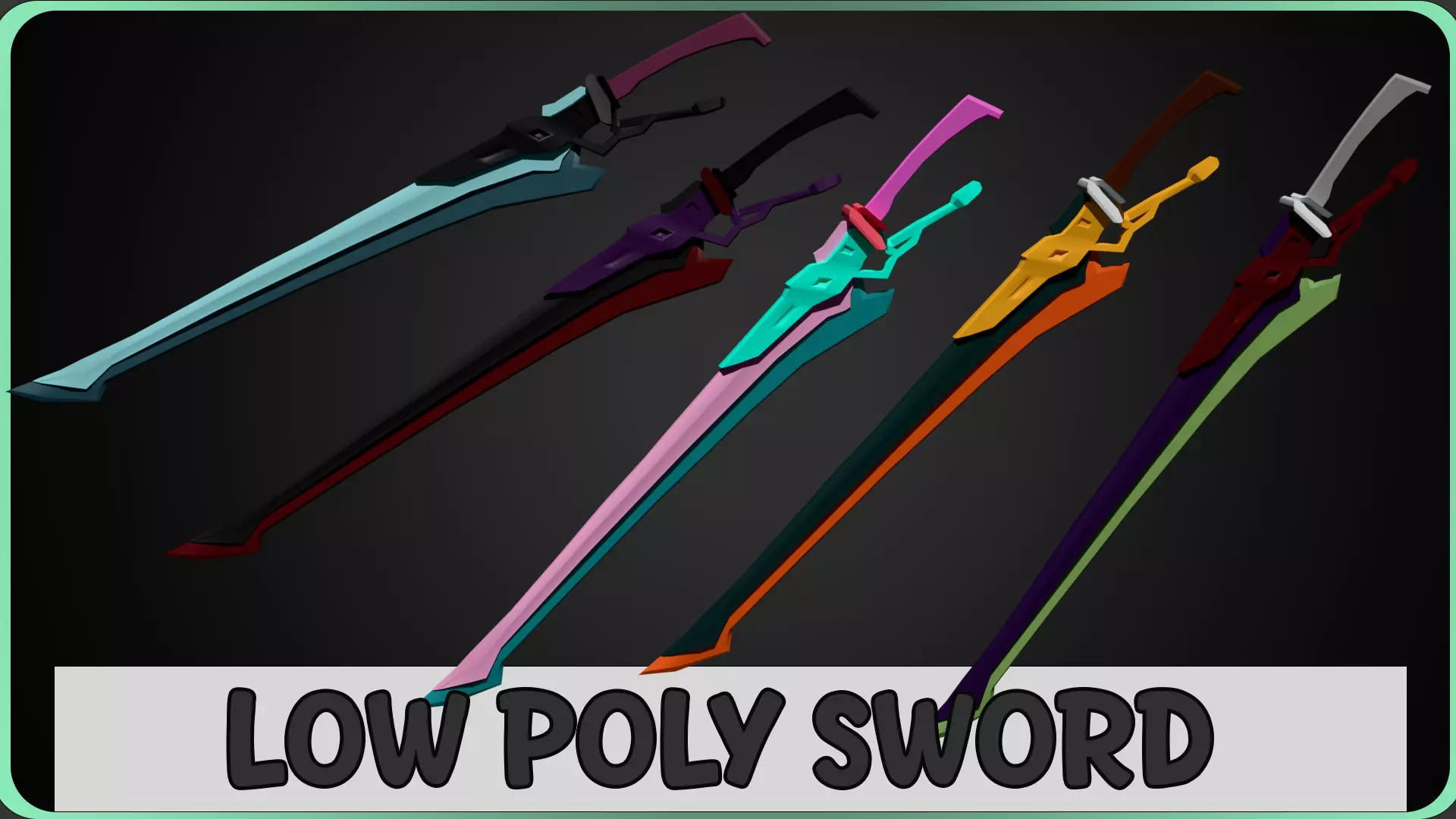 Low Poly Concept Sword - Murevani Low-poly 3D model_0