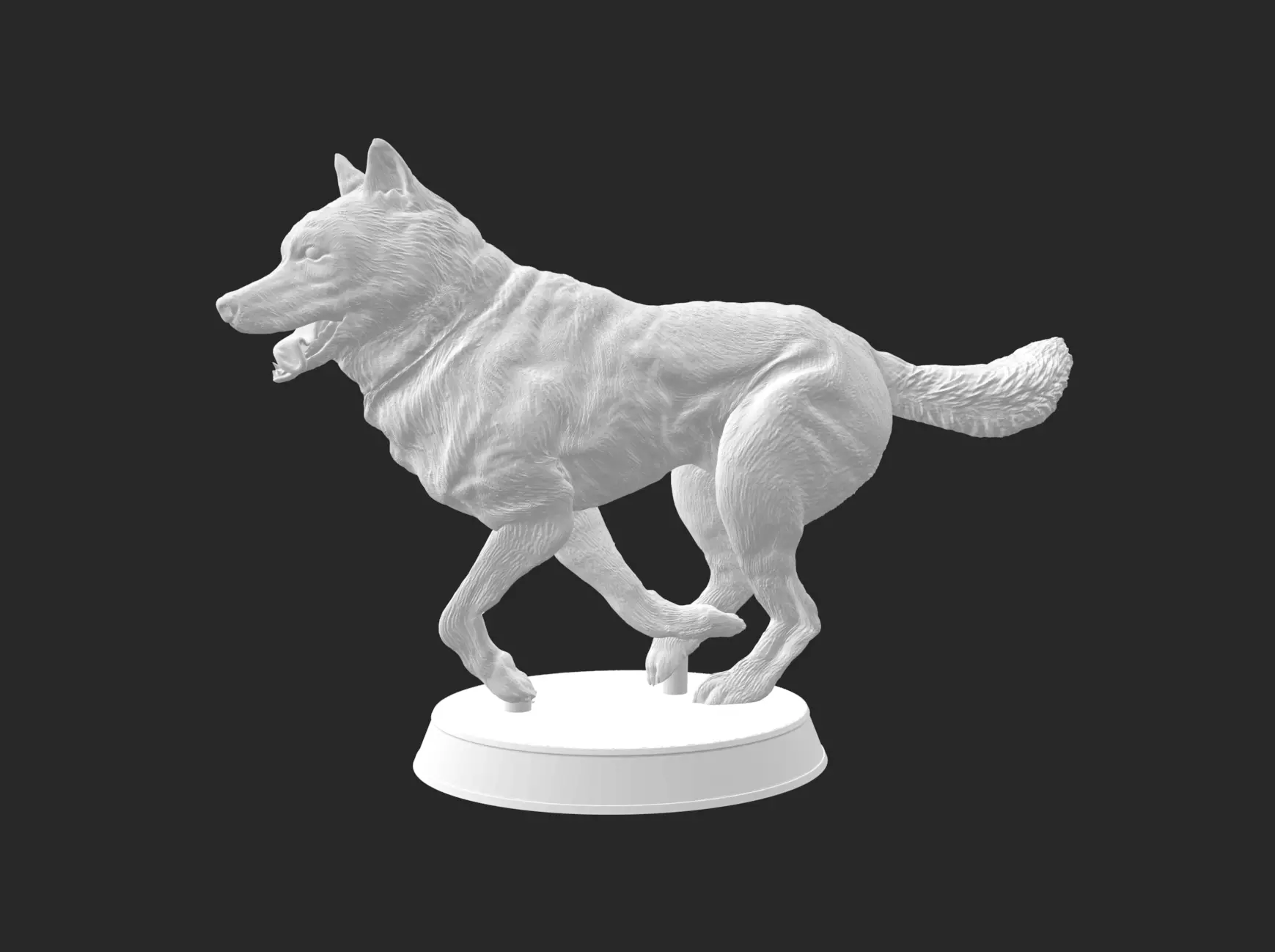 Running Husky Dog 3D print model
