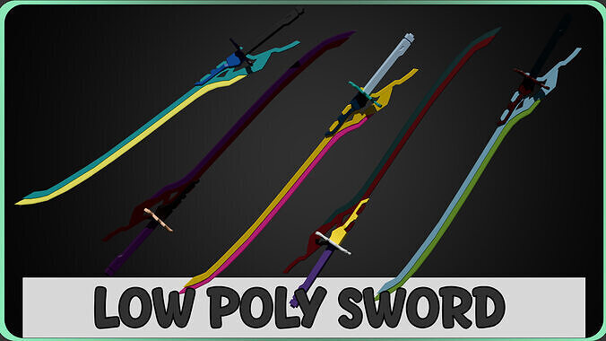 Low Poly Concept Sword - Masamune Low-poly 3D model