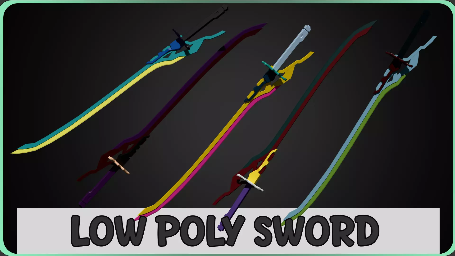 Low Poly Concept Sword - Masamune Low-poly 3D model_0
