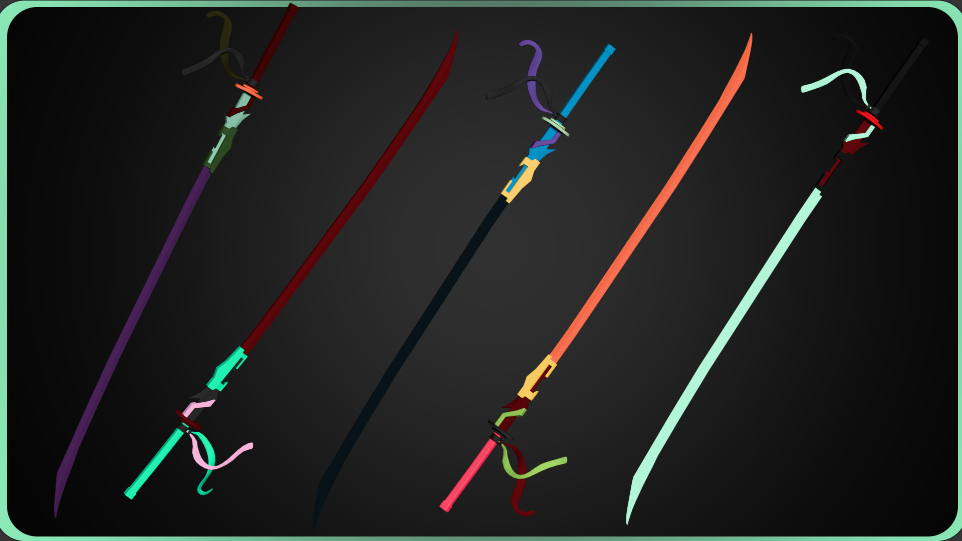 Low Poly Concept Sword - Masamune Low-poly 3D model_1