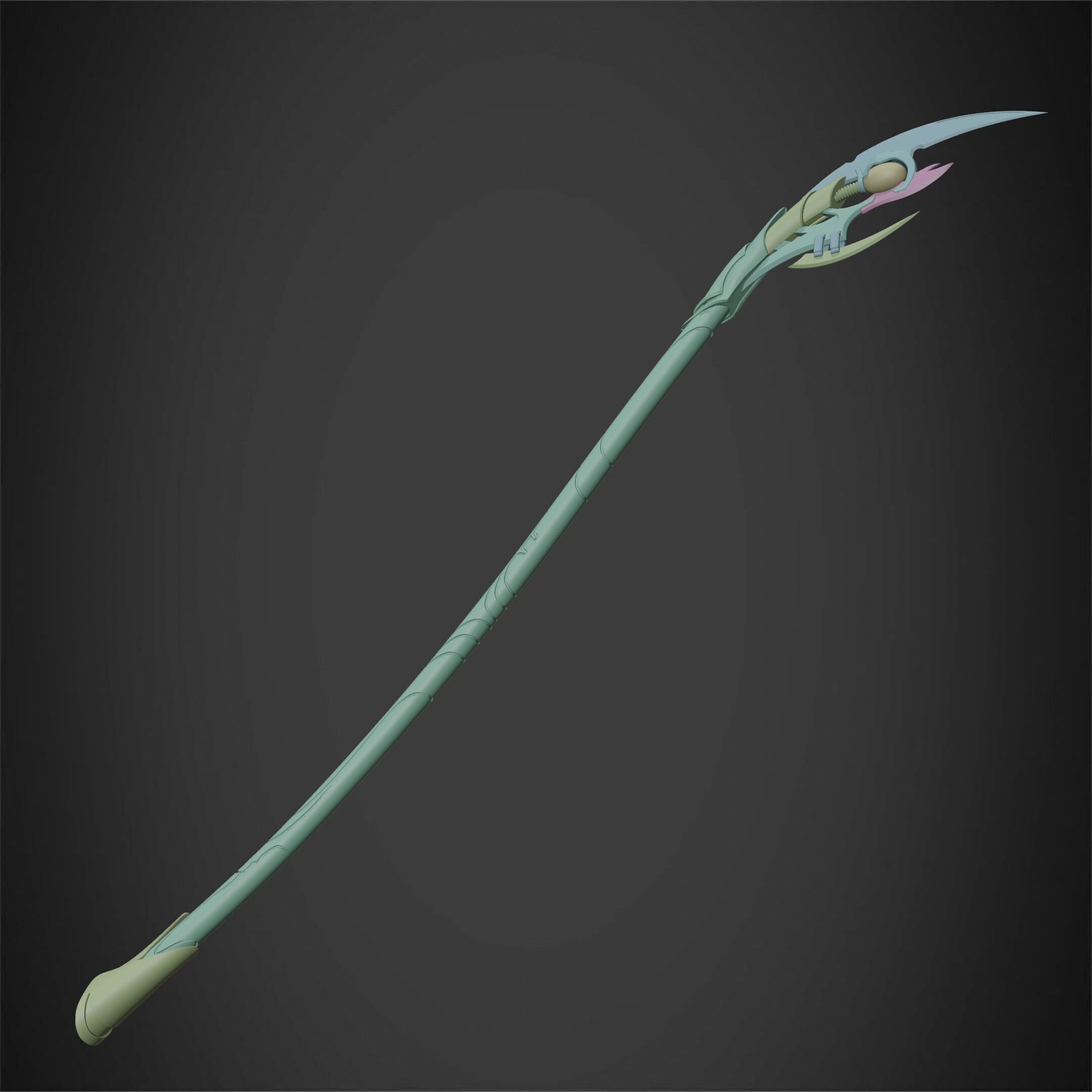 Loki Chitauri Scepter Full Height for Cosplay 3D print model_17