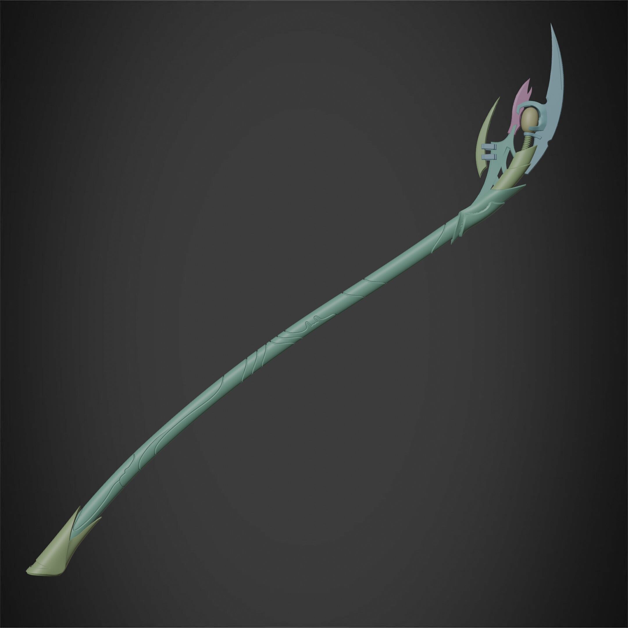 Loki Chitauri Scepter Full Height for Cosplay 3D print model_23