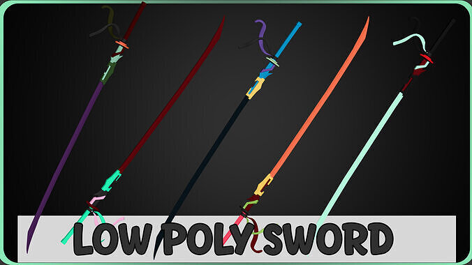 Low Poly Concept Sword - Legarta 3D model