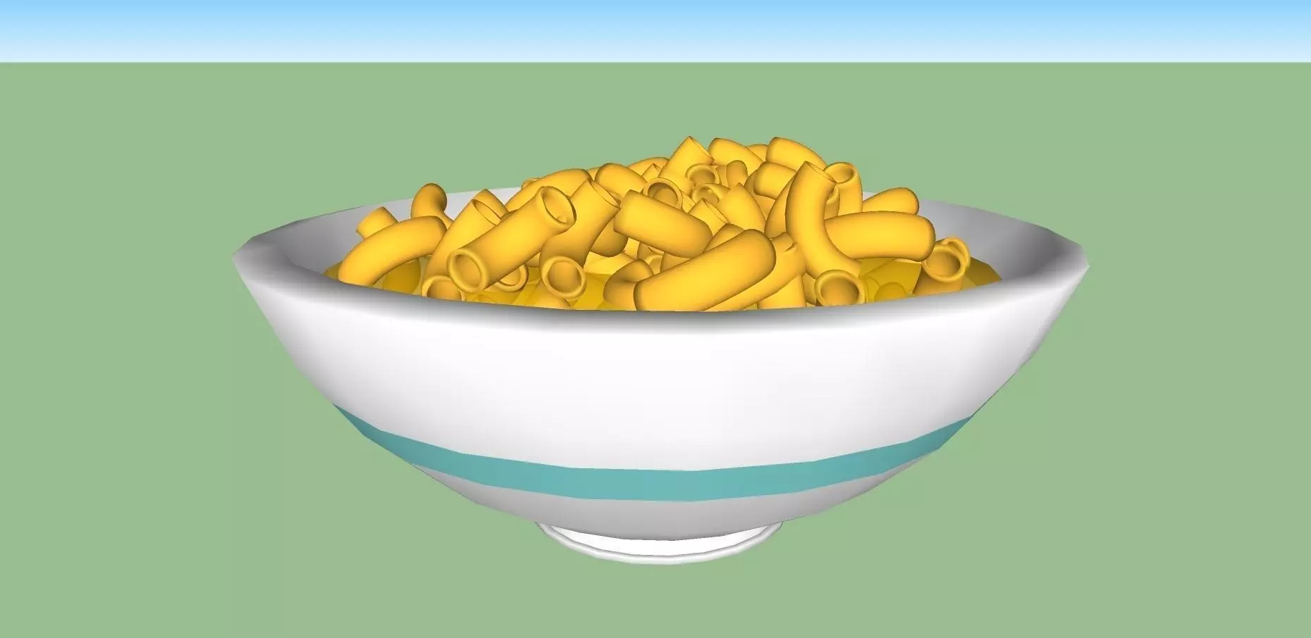 Mac and Cheese plate Free 3D model_0