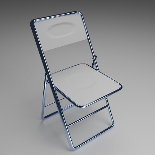 Metal folding chair 3D model