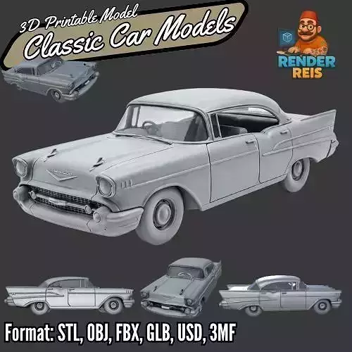 1957 Chevrolet Bel Air  The Iconic Rockn Roll Classic Car 3D print model