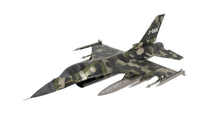 F-16 fighter jet 3D model