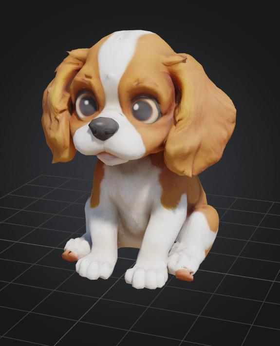 Dog Model - Cavalier King Charles Spaniel 3D model_2