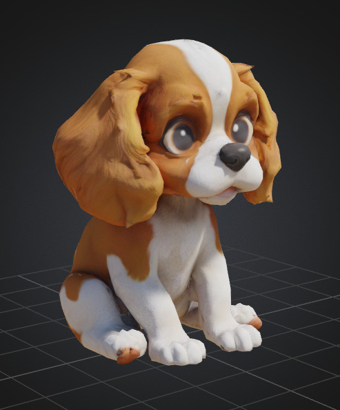 Dog Model - Cavalier King Charles Spaniel 3D model_3
