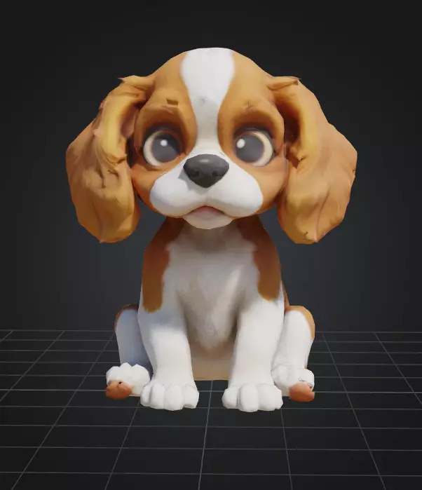 Dog Model - Cavalier King Charles Spaniel 3D model_0