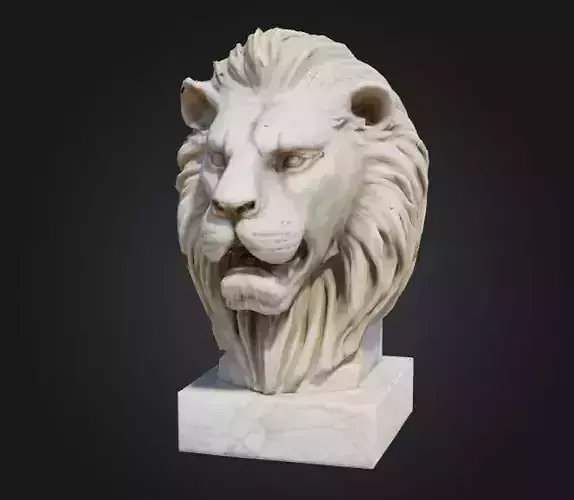 Lion Head Sculpture