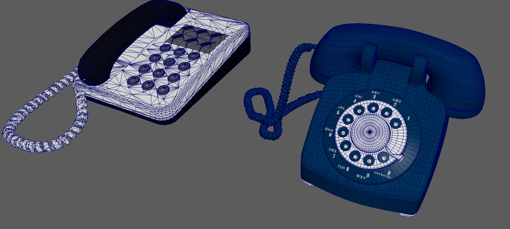 Telephone 3D model game Ready Low-poly 3D model_1
