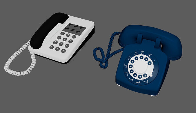 Telephone 3D model game Ready Low-poly 3D model