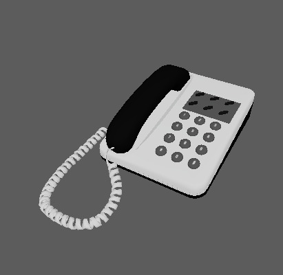 Telephone 3D model game Ready Low-poly 3D model_3