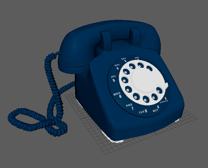 Telephone 3D model game Ready Low-poly 3D model_4