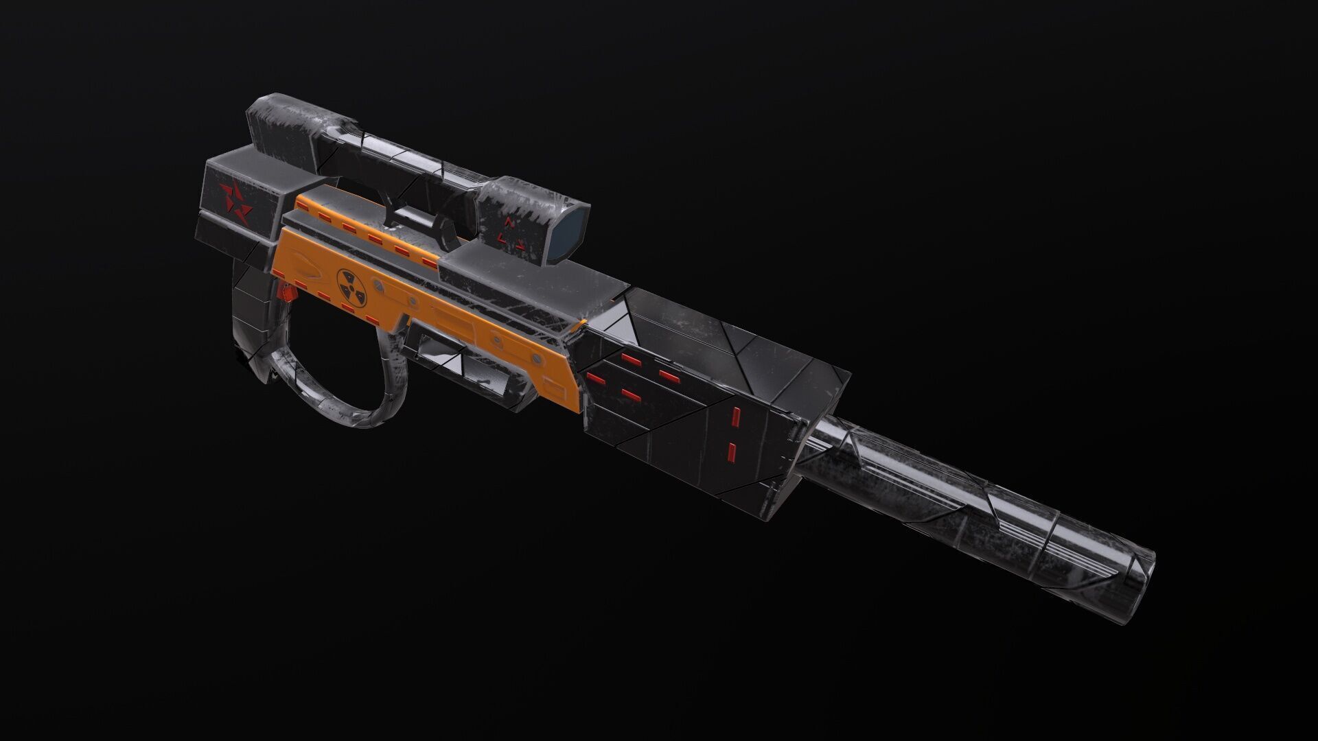 Sniper Rifle Low-poly 3D model_9