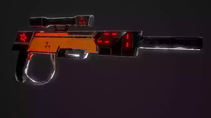 Sniper Rifle Low-poly 3D model