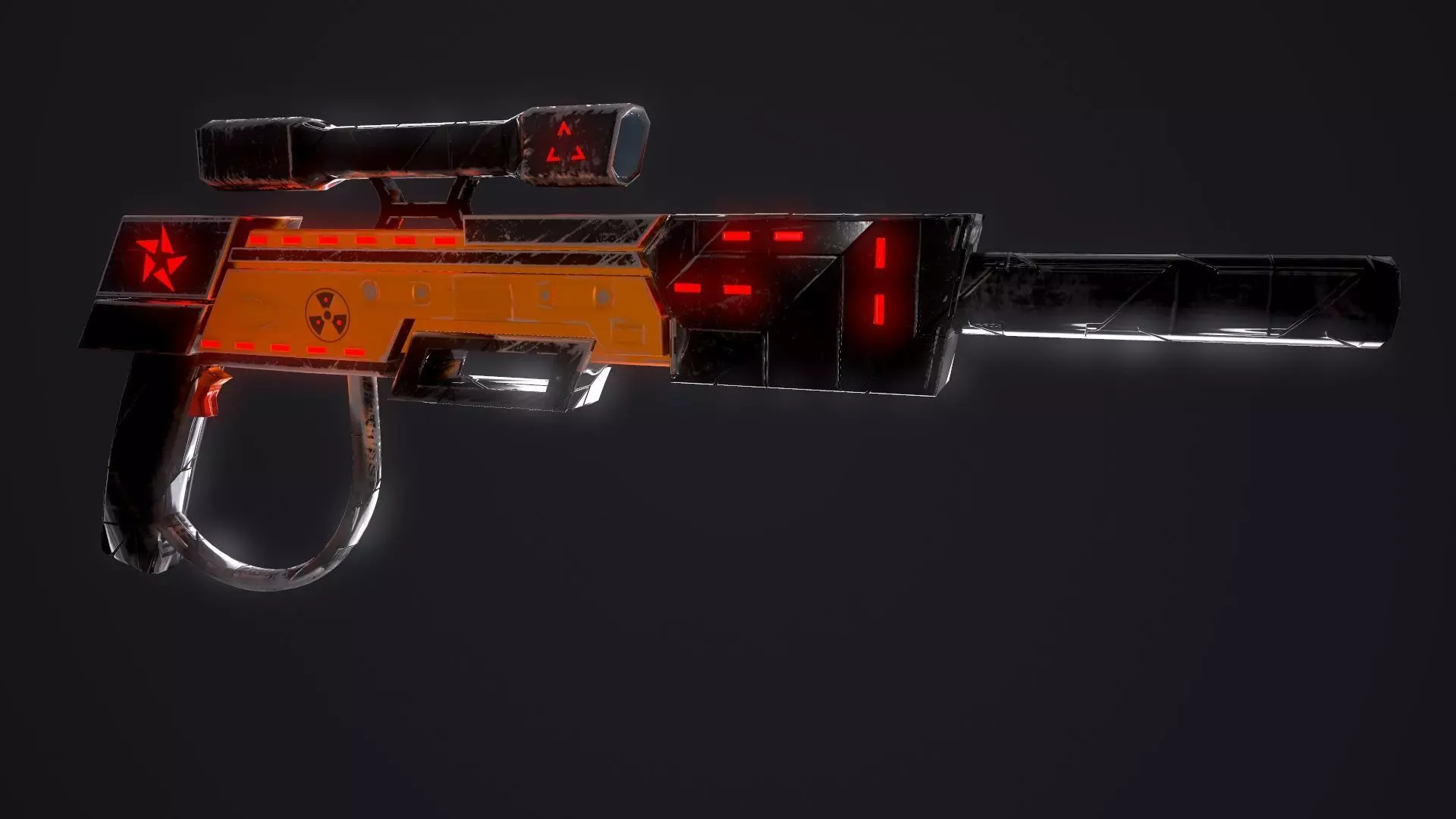 Sniper Rifle Low-poly 3D model_0