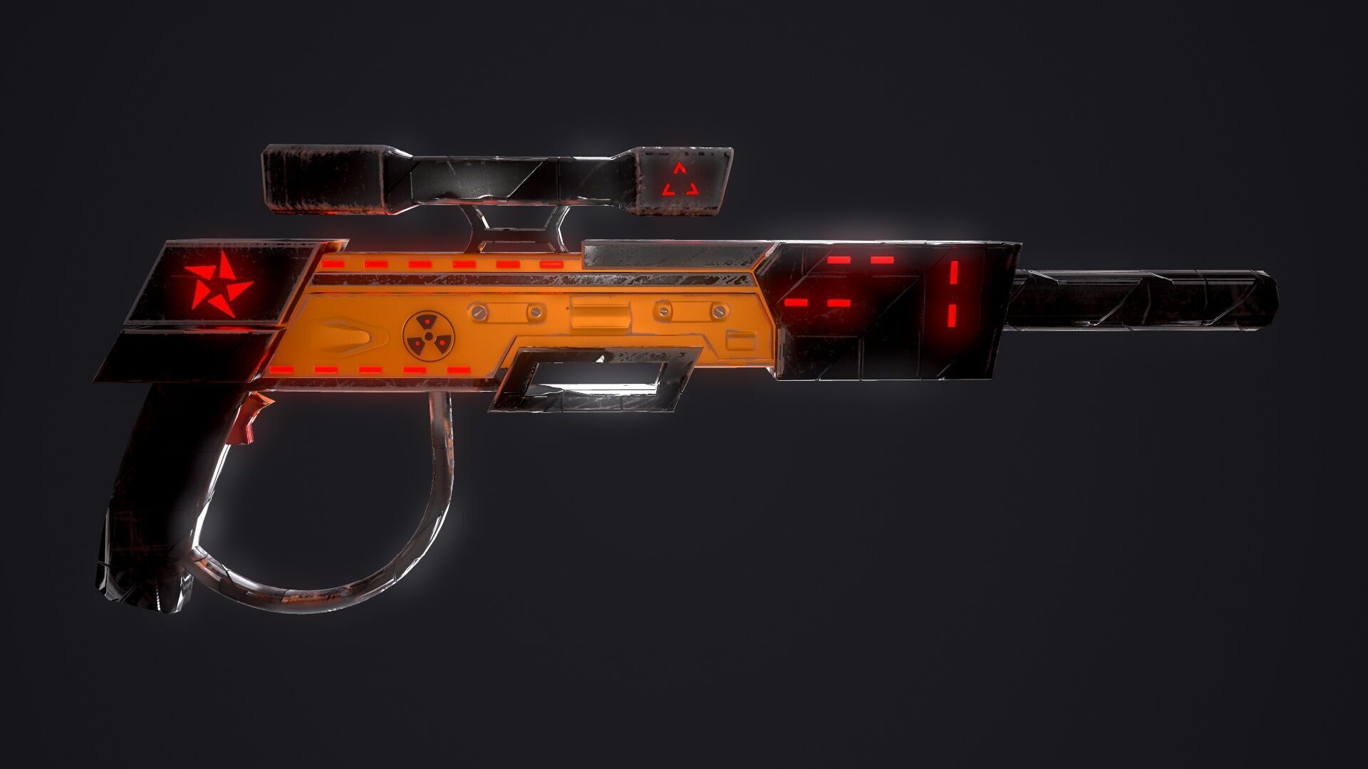 Sniper Rifle Low-poly 3D model_3