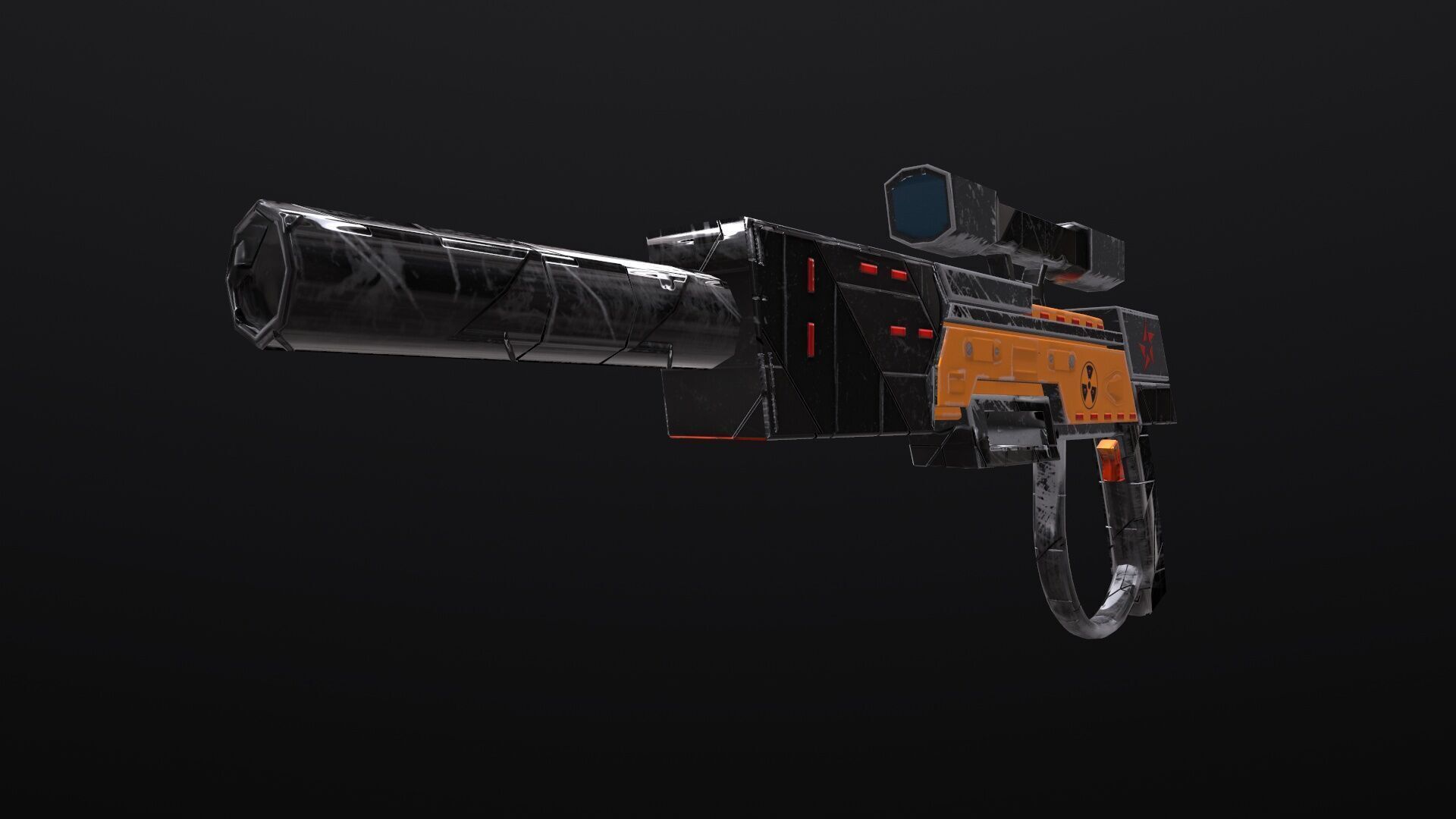 Sniper Rifle Low-poly 3D model_4